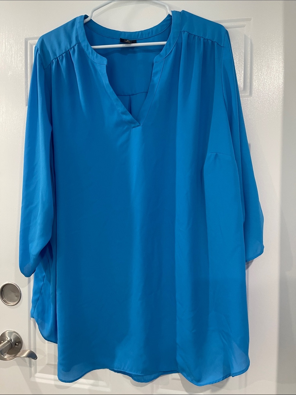 Worthington Bright Blue V-Neck Tunic
